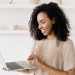 A Woman using a Laptop